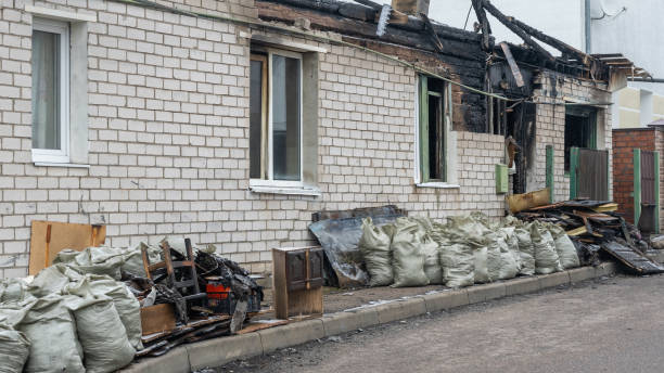 Professional Fire Damage Restoration technician working in Pasadena, MD